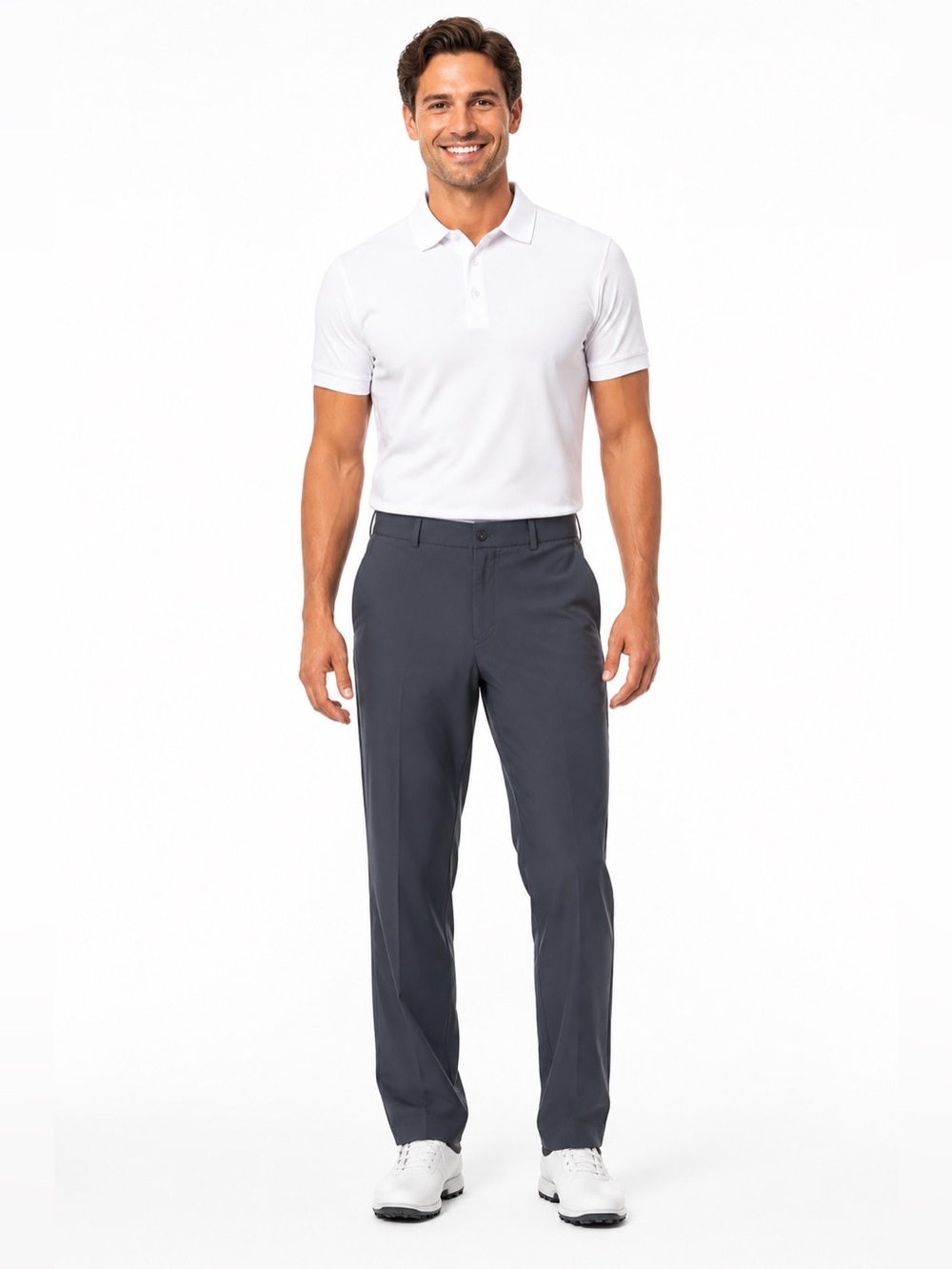 Nike Golf Dri-FIT Men 36x32 Dark Gray Stretch Flat Front Performance Chino Pants